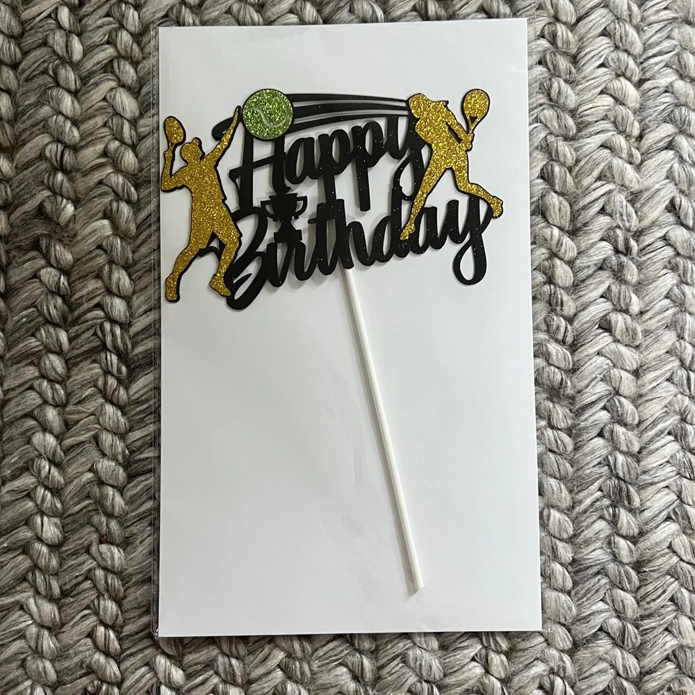 Tennis Birthday Cake Topper